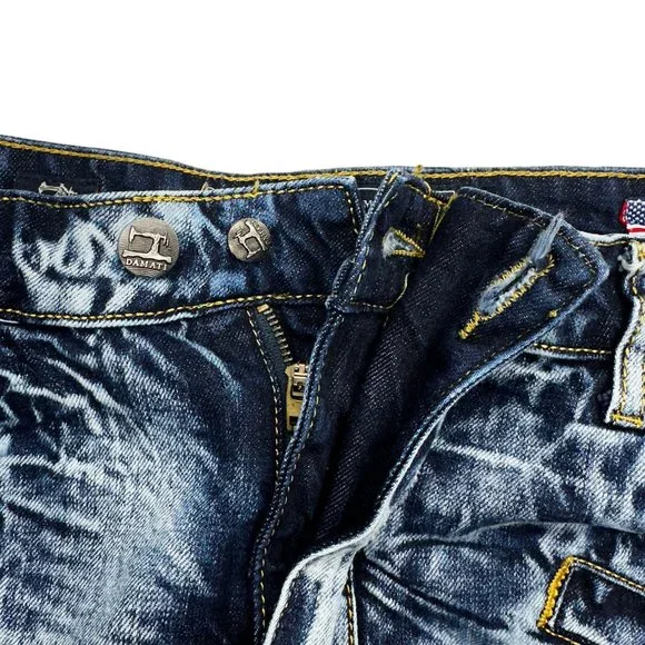 Damati Ripped Denim Moto Style Jean (42)